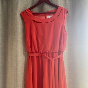 Elegant Red Sleeveless Dress